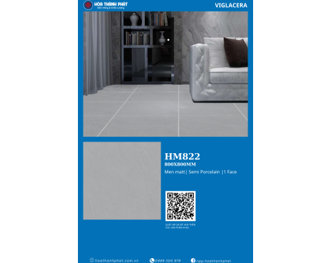 Gạch lát nền vân đá 80x80 Viglacera HM822