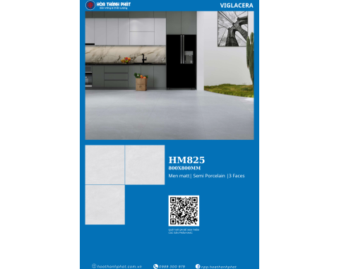 Gạch lát nền vân đá 80x80 Viglacera HM825