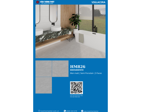 Gạch lát nền vân đá 80x80 Viglacera HM826