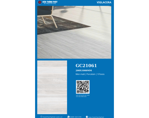 Gạch lát nền giả gỗ 20x100 Viglacera GC21061