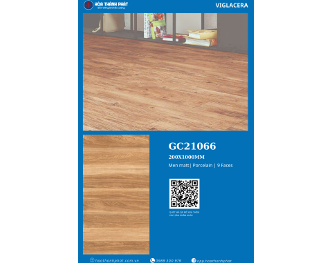 Gạch lát nền giả gỗ 20x100 Viglacera GC21066