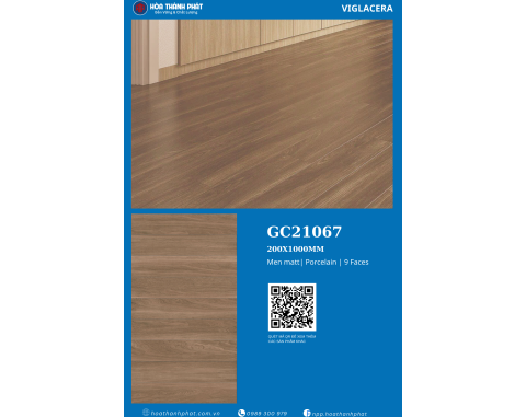 Gạch lát nền giả gỗ 20x100 Viglacera GC21067